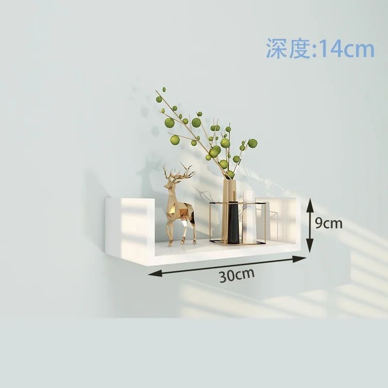 Wood Set-Top Box Rack Living Room Wall Decoration Shelf Bedroom Floating Wall Mount Storage Shelf