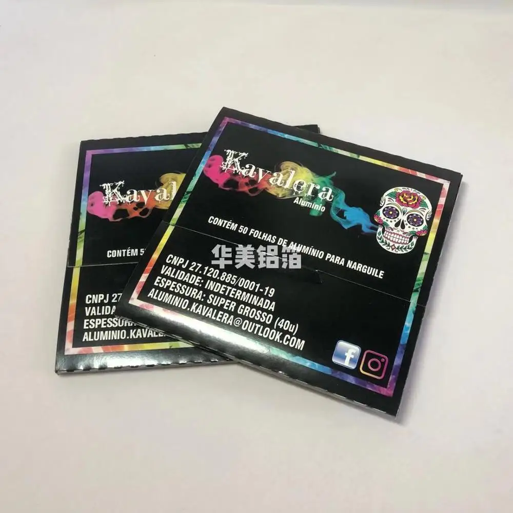 
Aluminum foil paper 50pcs/box of Silver Square Aluminum Foil for Tobacco Hookah Pipe High Quality 