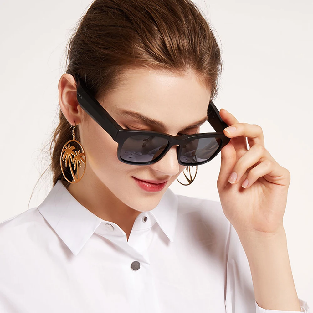 BLONGU 2023 Multifunction Audio Sunglasses Music Waterproof Glasses Phone Call Wireless Smart Sunglasses