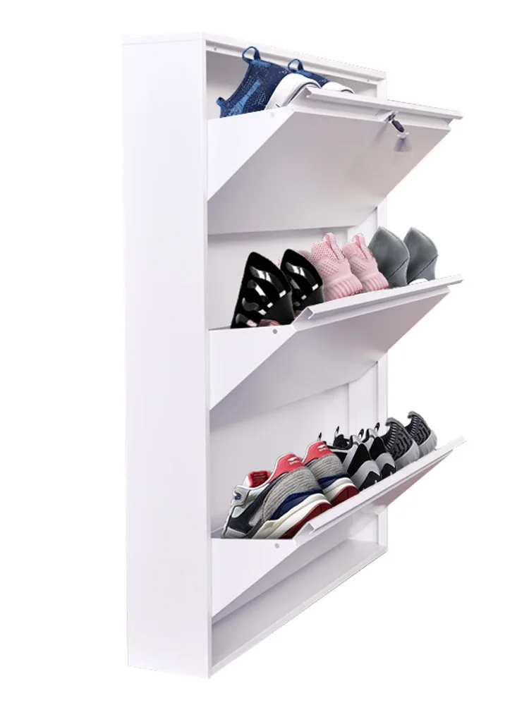 Steel shoe cabinet High heels storage shelf  large capacity  shoes cabinet with anti-tilt screw