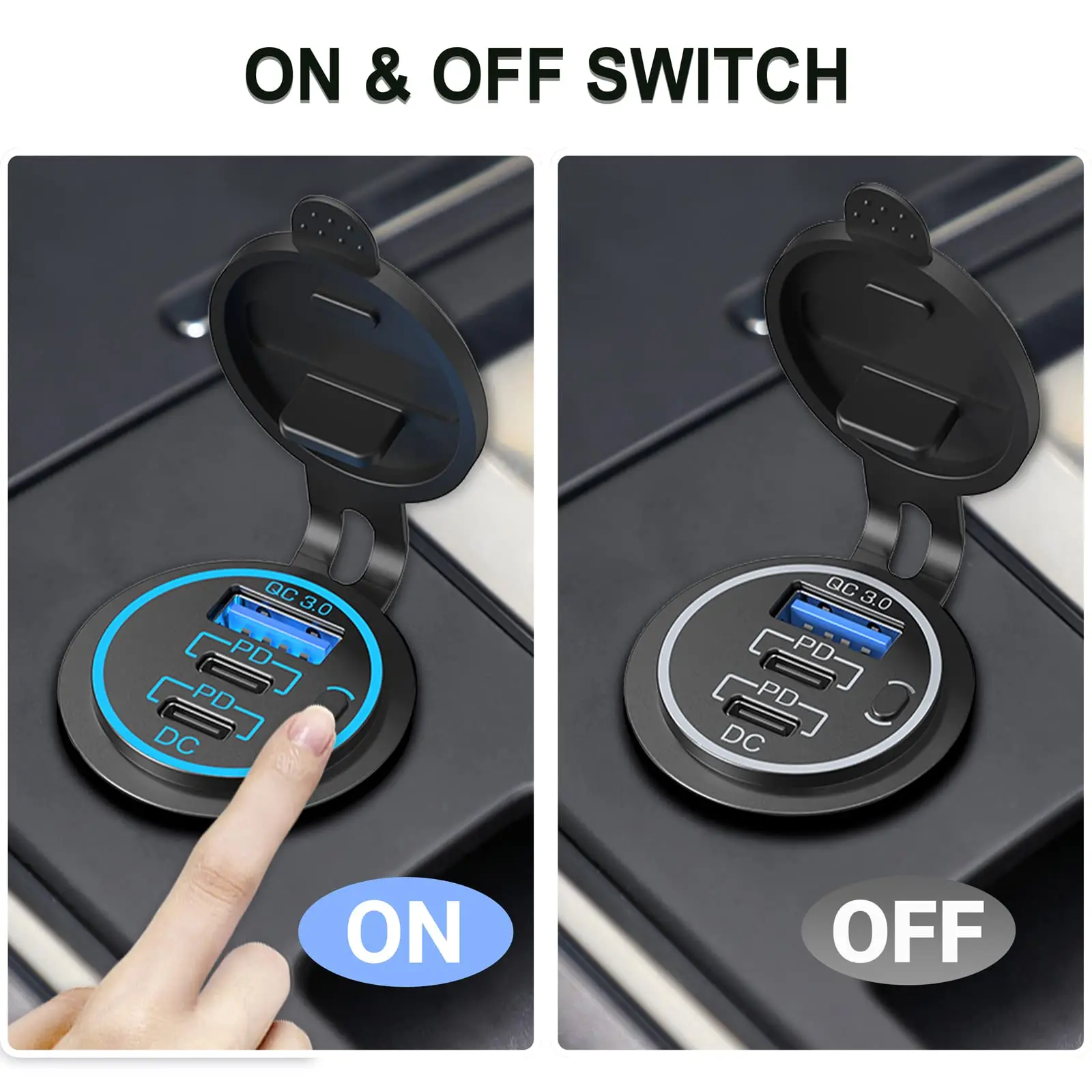 Universal Smart Dual 2 Port Qc 3 0 Type C Cell Phone Pd Fast Charge Usb C Car Charger Top Fire Power Time Inside