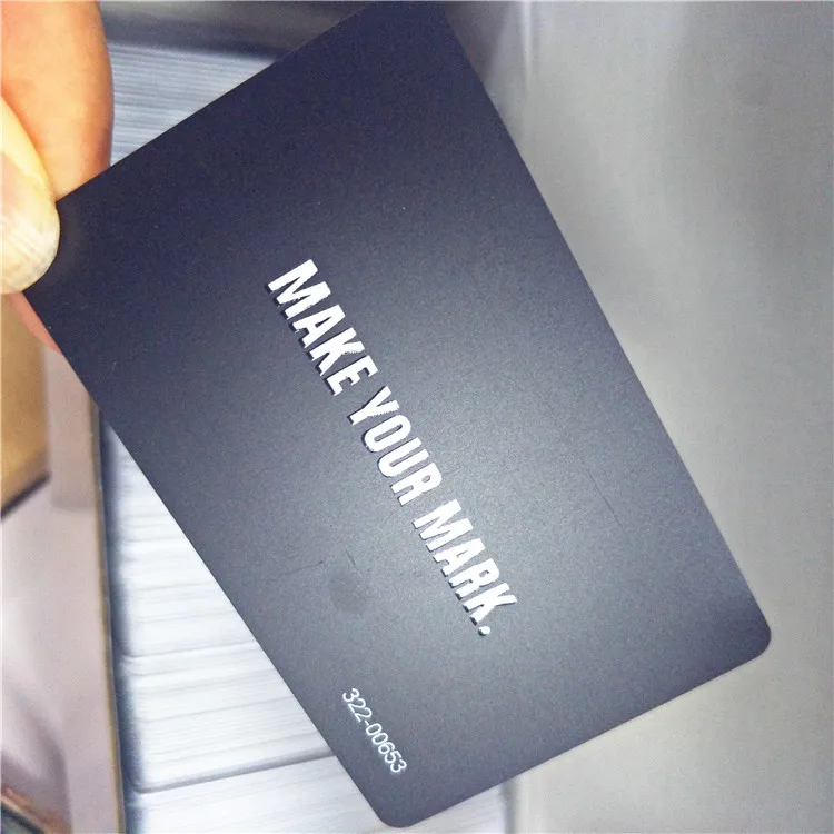 Tap to Go Smart phone use Spot UV print Matte Black Digital NFC Business Card for Modern social media networking