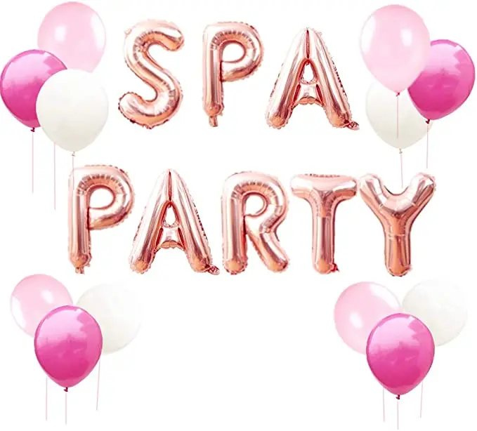 Spa Party Decoration Nail Polish Banner Spa Salon Theme Birthday Party Decoration Spa Party Balloons