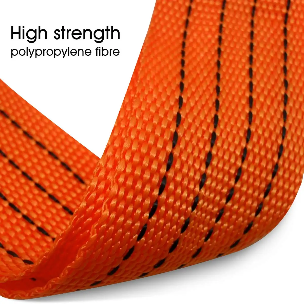 Tow Strap with Hooks Recovery Strap 10,000LB Break Strengthened Towing Rope for Towing Vehicles in Roadside Emergency