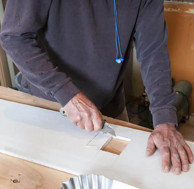 ABS Plastics attached two 0461blades  metal carpet leather knife carpet cutting knives