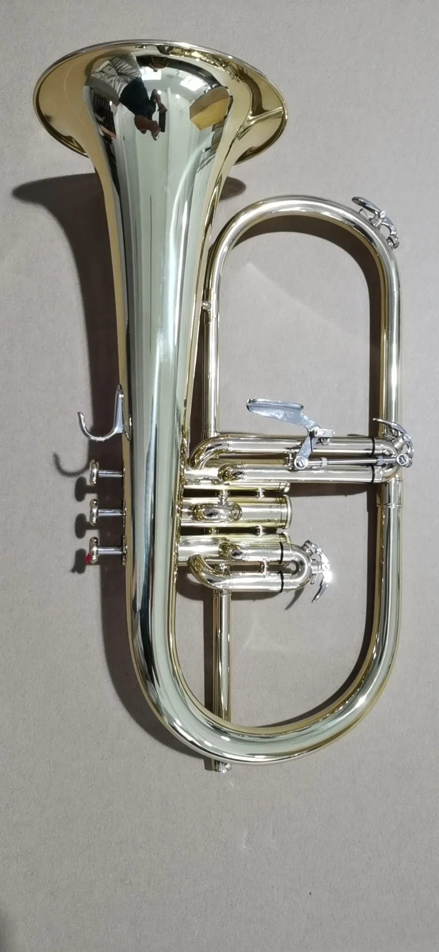 Высококачественный желтый латунный звонок Bb key Flugelhorn (JFG-420)