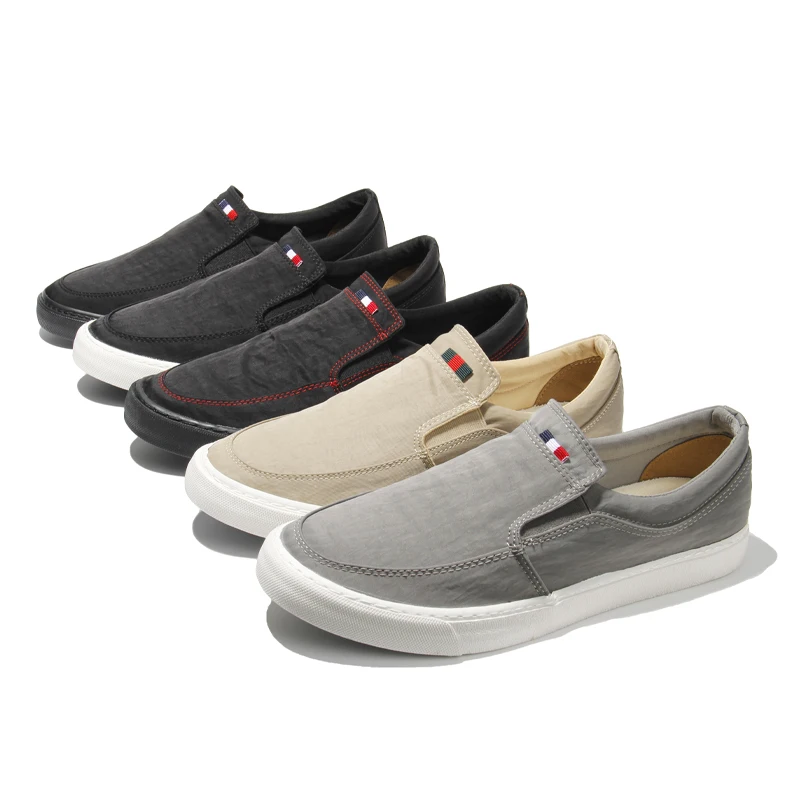 Diamond Sport Custom LOGO lightweight breathable men walking style slip-on flat gym canvas shoes