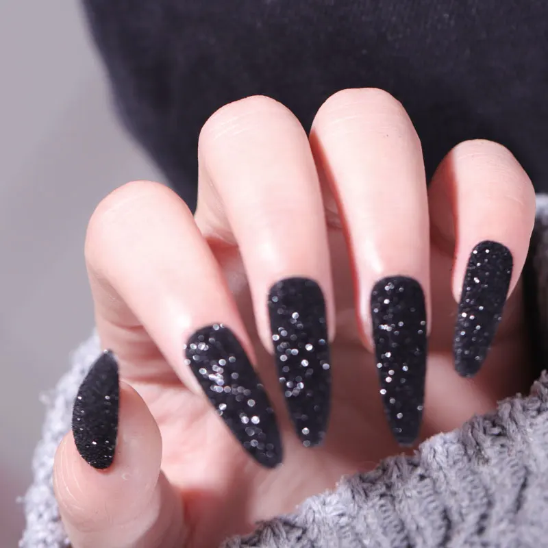 Misscheering 2G Aurora Matte Effect Powders Nail Starlight Black Sugar Glitters Sparkling Manicure Decorations Nail  decor