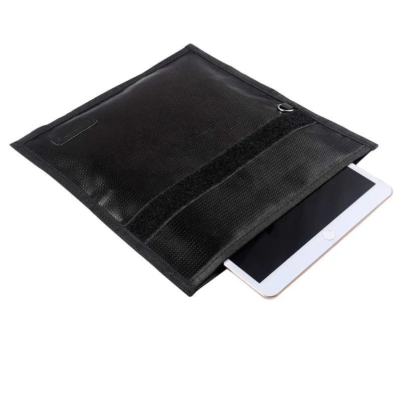 Extra Large Fireproof Waterproof Signal Blocking Bag Gps Rfid Shielding Blocking Fabric Faraday Bag For Laptops Tablets Car Keys