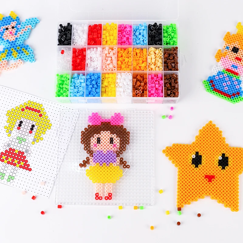 Early Educational Toys Star Little Girl Perler Bead Pegboard Toys Perler Bead for Plastic