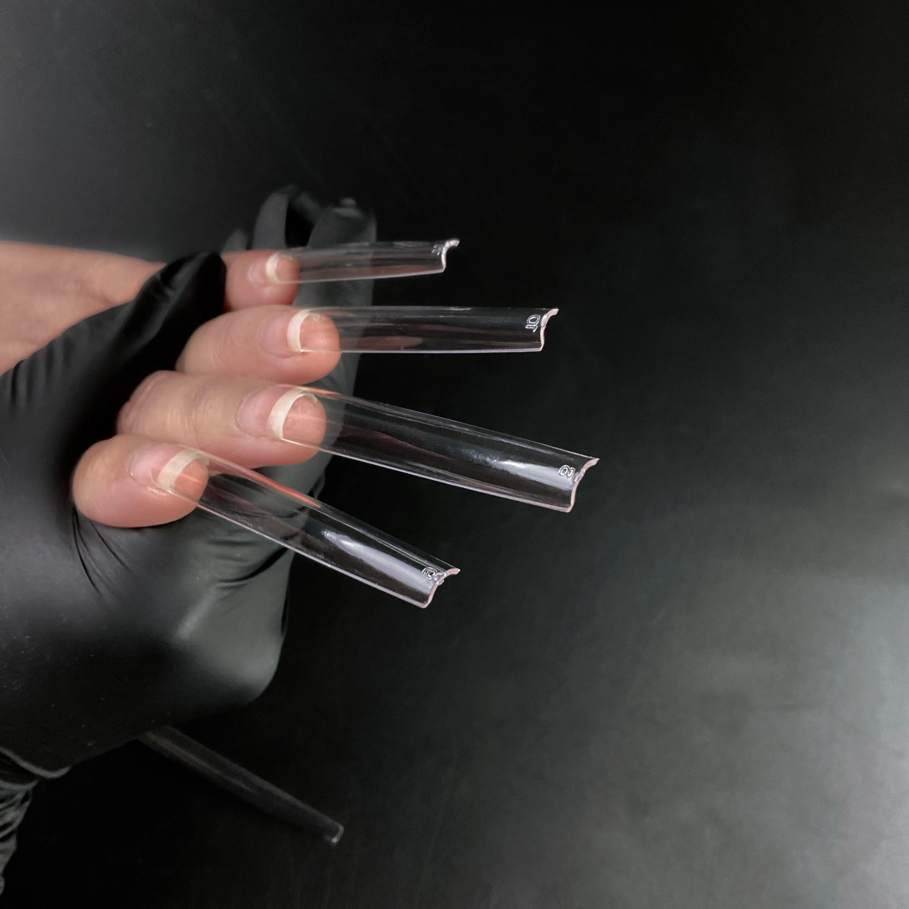 Nail Supplies Wholesale 100  ABS False Gel Clear 5XL Extra Long Acrylic Nail Tips Artificial Fingernail