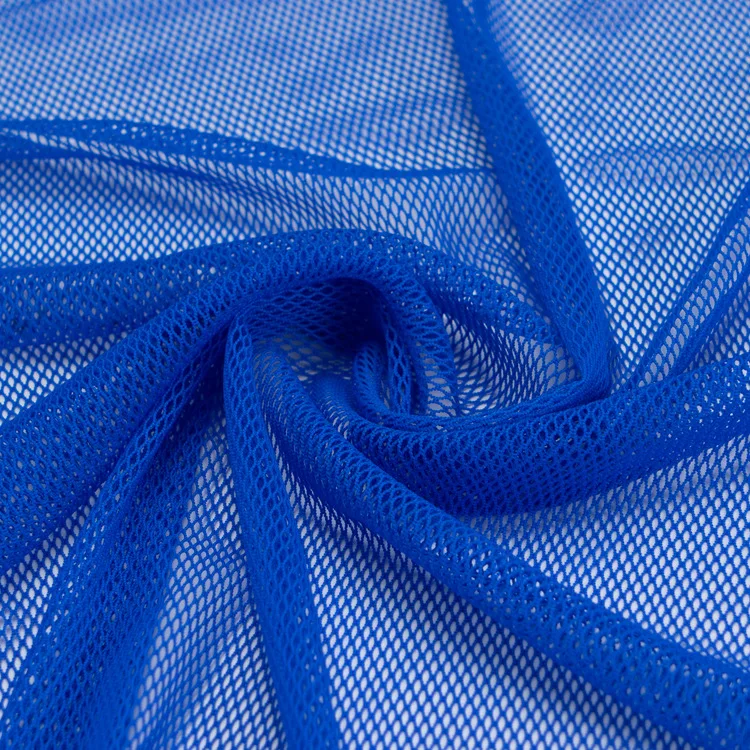 Custom 40D Warp Knitted Ultra-Thin Hollow Mesh Cloth Sheer Diamond Elastic Swimsuit Fabric for Girls