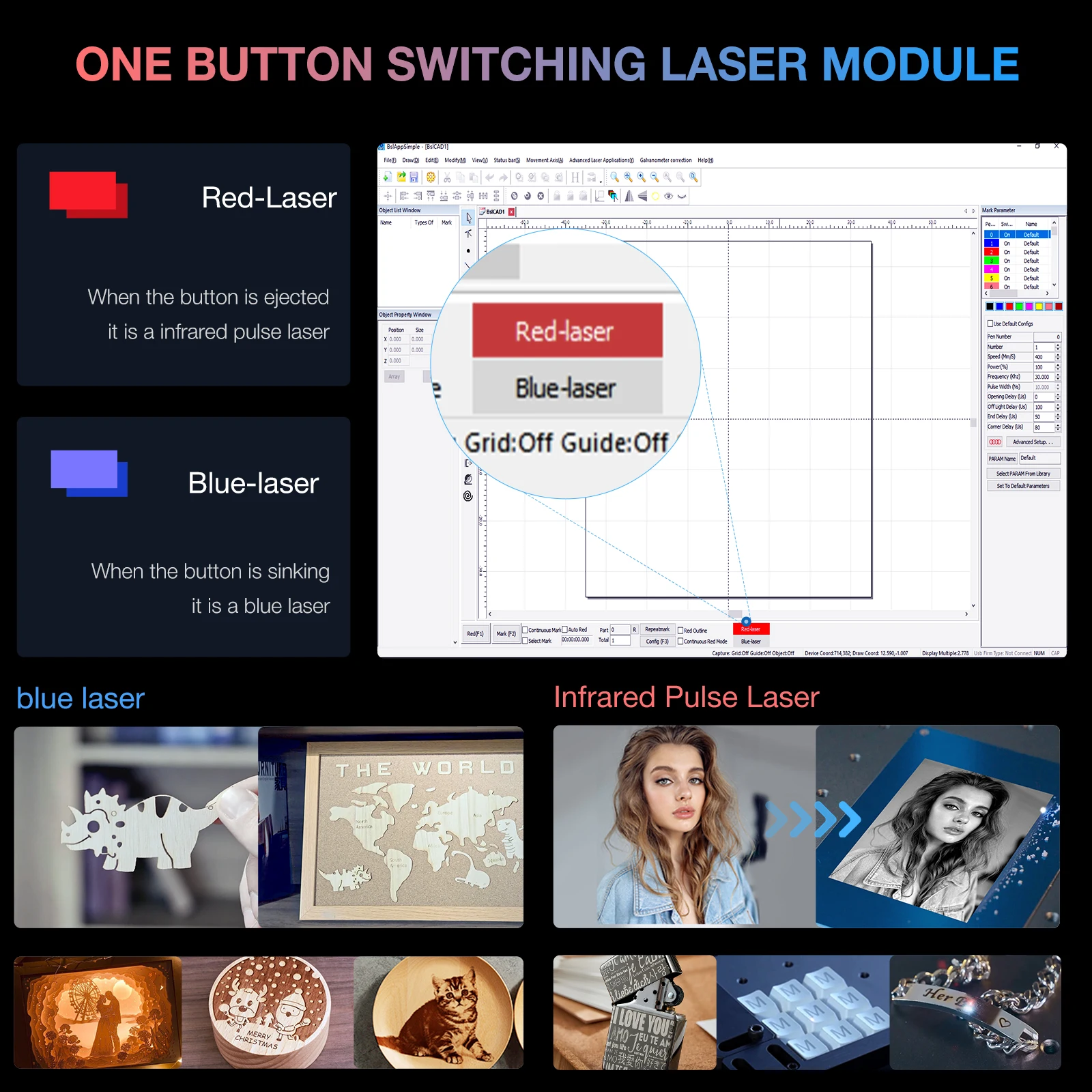 DAJA Mr Carve M4 Jewelry Laser Engraving Machine Metal Marking Machine DIY Wood Cutting Machine For Metal and Nonmetals