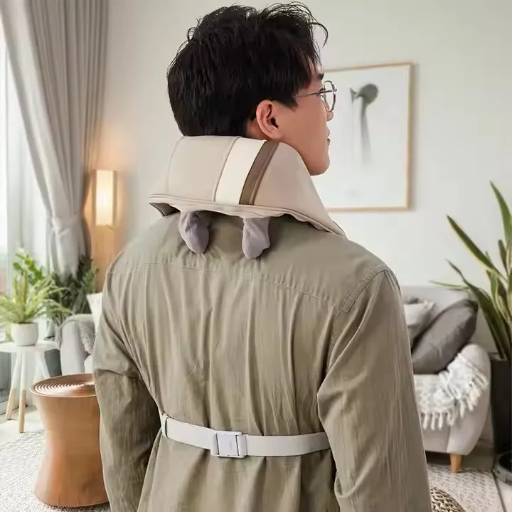 Rechargeable wearable 3d movement massage neck and shoulder and back massager