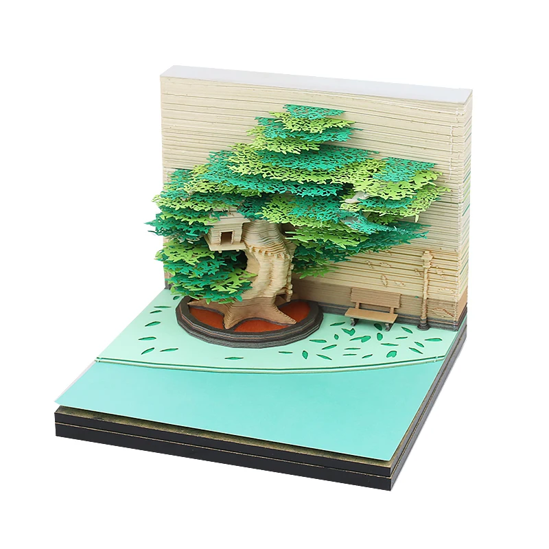 Shanghai Attractions Series 3d Paper Craft Album Bookmark Notes Paper Memo Cubes