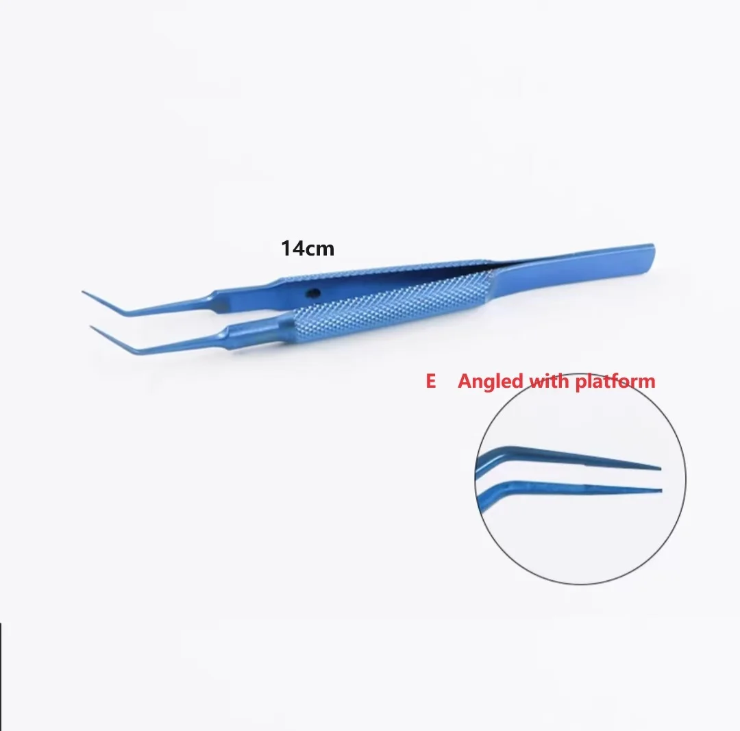 Titanium Ophthalmic Tying Forceps 14cm Micro Surgical Forceps Medical Tweezers