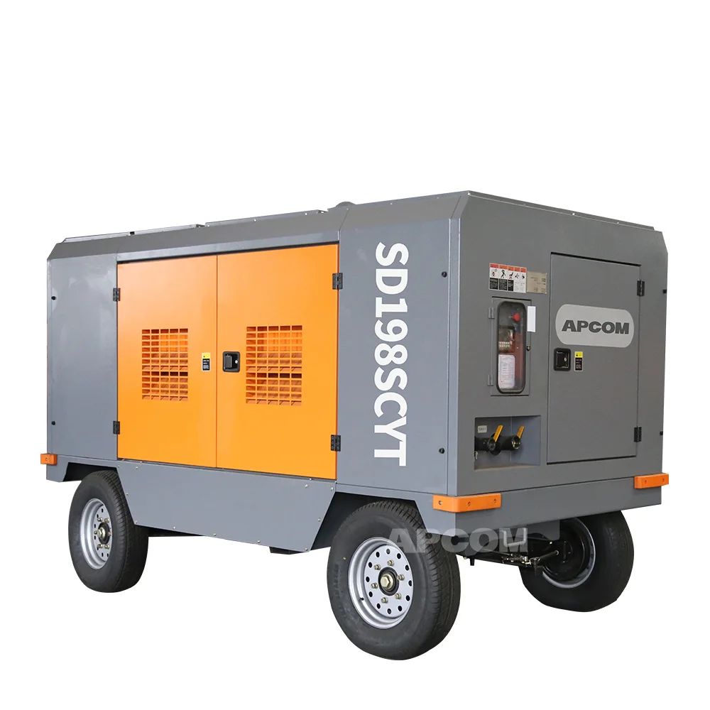 Mining diesel air compressor 20bar 700cfm diesel engine compresor 20 bar 700 cfm 20bar aircompressor compressor for drilling rig