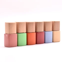 Custom High Quality Colorful Glass Empty Square Uv Gel Bottle Nail Polish