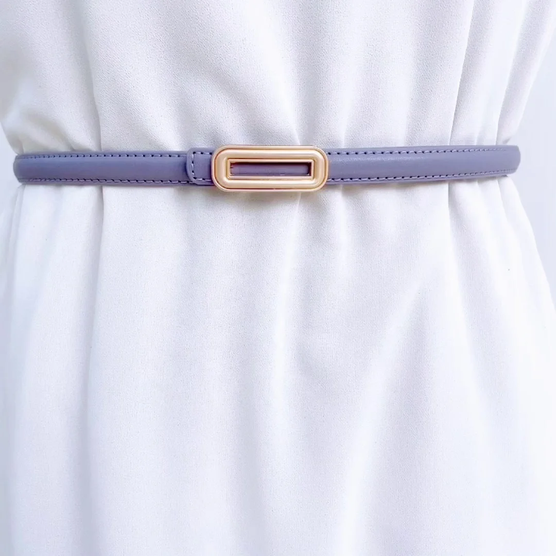 leather fashion belts thin girls belts decorative garment belts for dress or pants