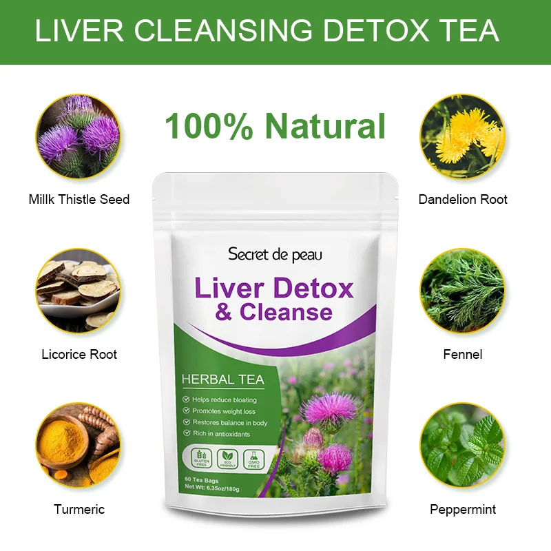 Organic Liver Detox Cleanse and Protecting Tea Herbal Tea 30 pieces Tea Bags