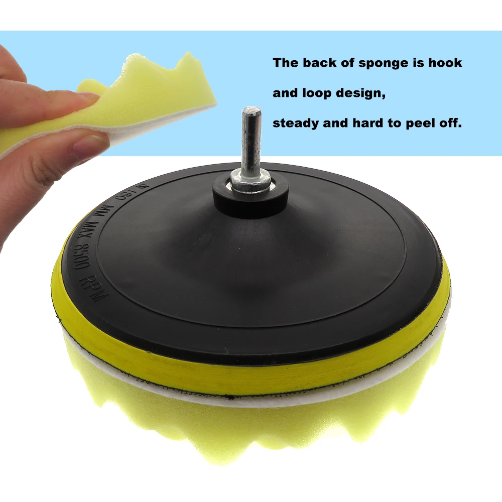 8pcs/set 7 Inch Body Repair Buffing Polishing Pads Kit For Car Buffer Polisher Compounding Polishing and Waxing