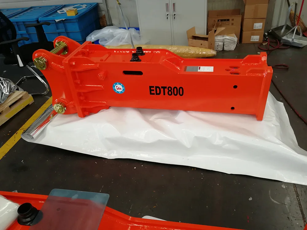 Diameter 100 hydraulic breaker EDT 800 silenced type nreaker hammer