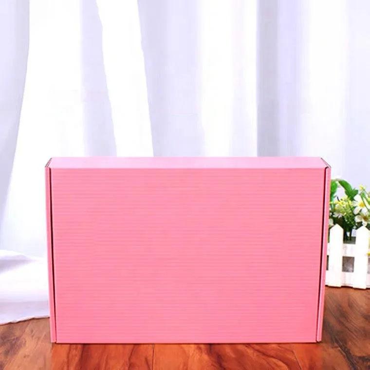 custom corrugated cardboard mailer shipping box pink shipping foldable cosmetic boxes