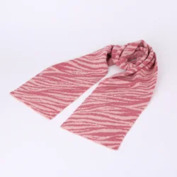 Zebra Pattern Scarf With Free Custom Sample Warm Luxury Knitted Fitted Candy Colors Winter Fashion Designer Women  Scarves