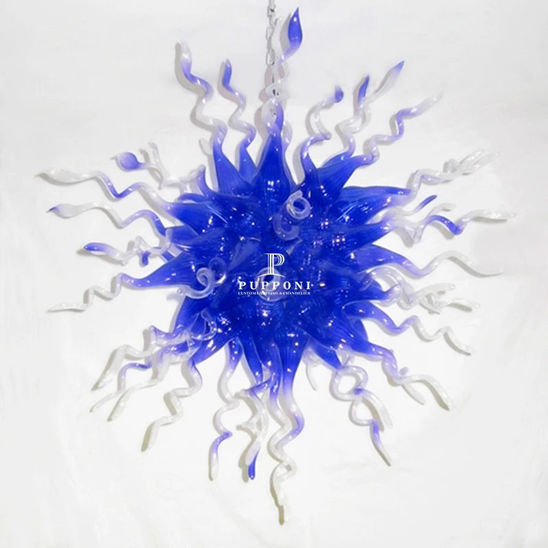 Fashion Modern Style Decoative Luxury Pendant Lamp Staircase Hotel Lobby Hall Custom Glass Led Chandelier pendant Light