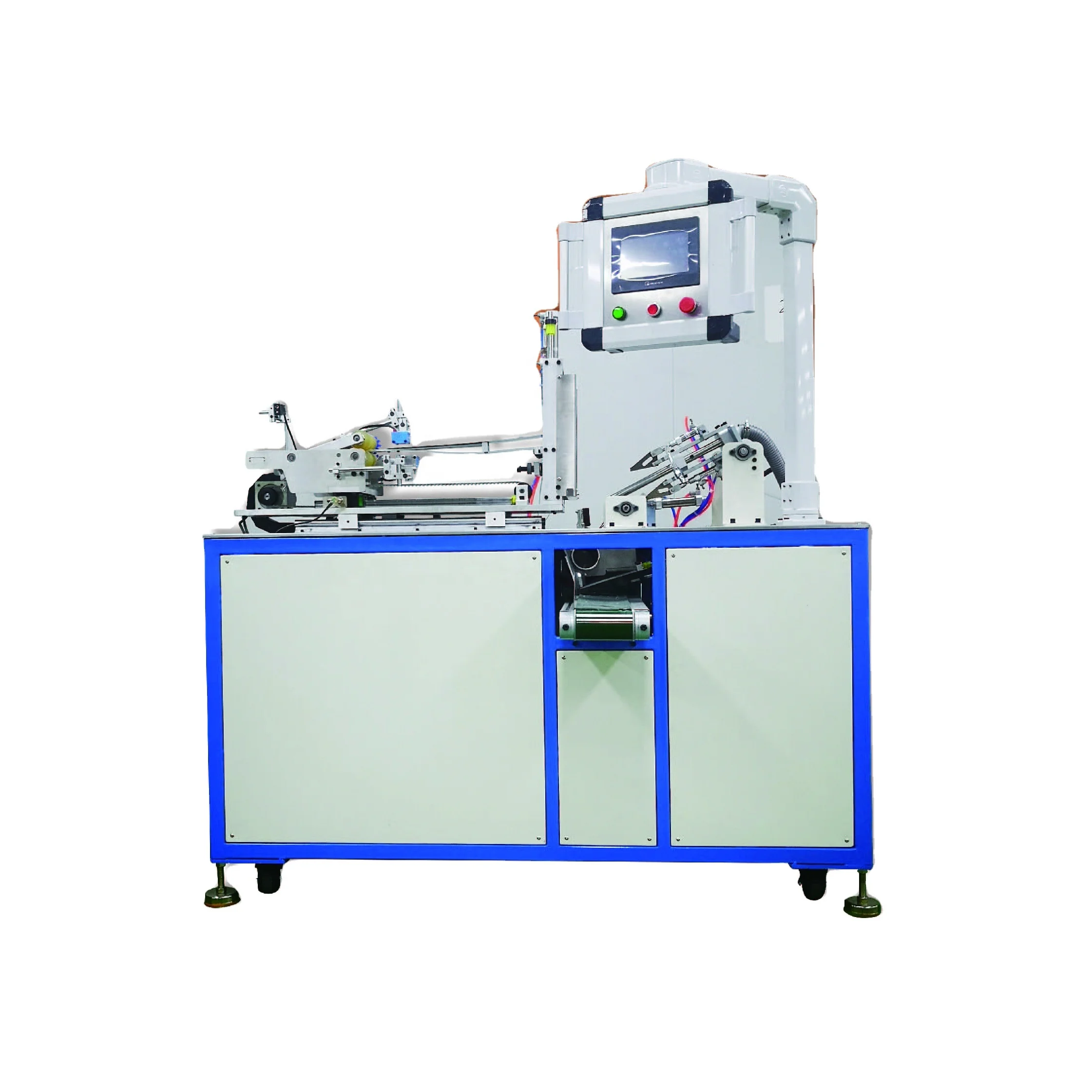 High output automatic knitted rib cuff cutting and folding machine