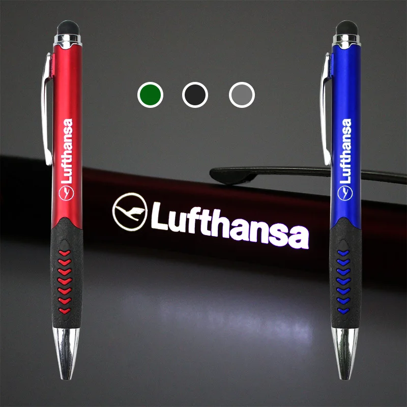2021 branded promotional gift led light up laser custom  Logo multifunctional pen stylus