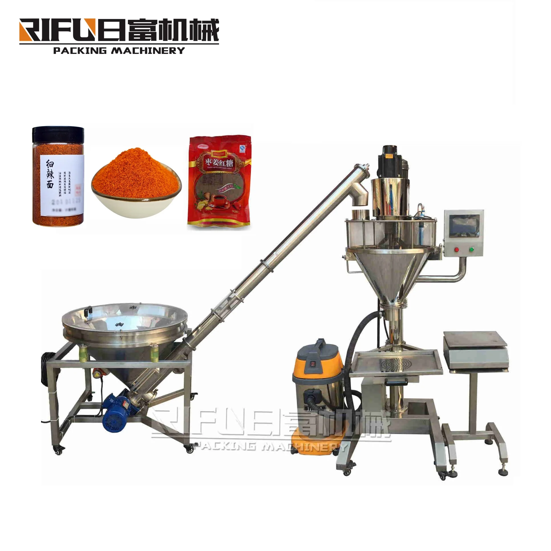 Semi-automatic flour spice powder filling machine/manual screw filling machine