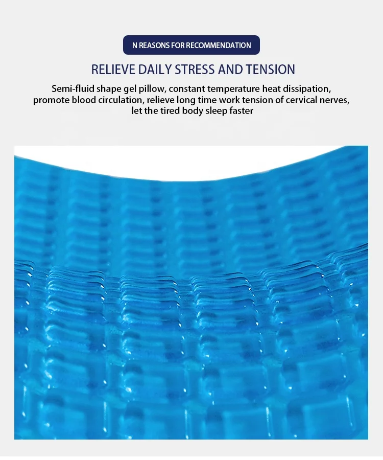 Moulded King Size and Queen Size Anti-snoring Sleep Memory Foam Cool Gel Pillow