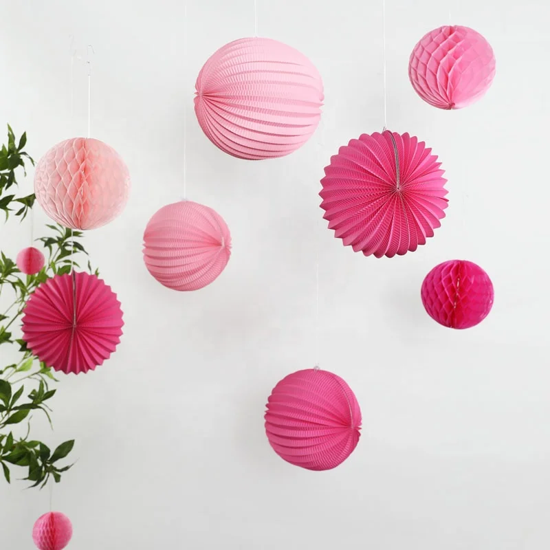 EAST TERN Wholesales Paper Lantern Tissue Paper Honeycomb Ball for Shopping Mall Nursery School Party Decorative