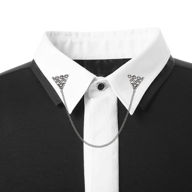 
Wholesale custom fashion design shirt brooch pin handbag backpack badge wheat metal brooch pin with chains 