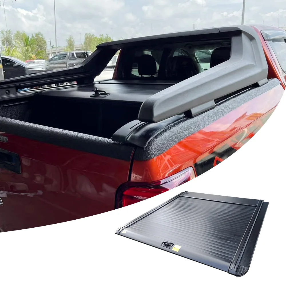 Hot selling KQD Waterproof  Retractable Tonneau Cover Manual Pickup Bed Cover For Mitsubishi Triton