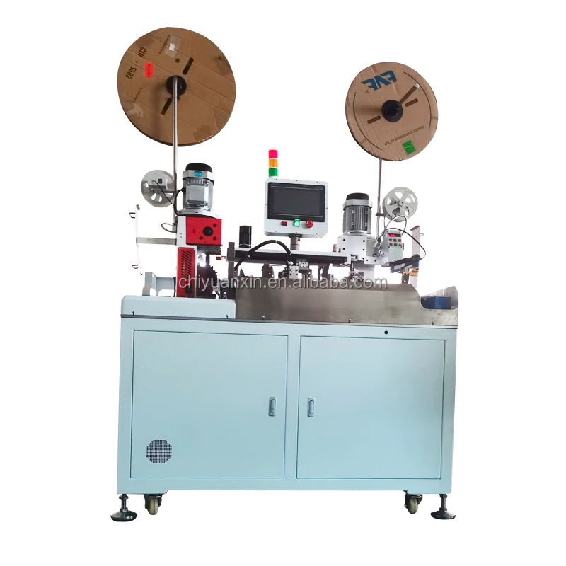 Automatic single double headed 3-wire 5-wire crimping inner and outer skinning terminal machine