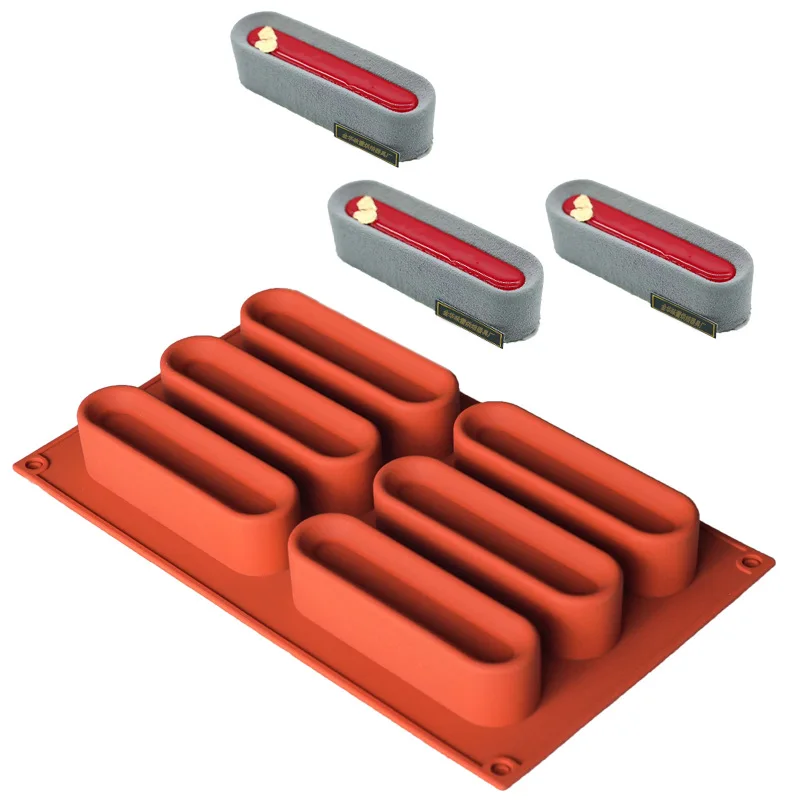 3D Silicone Mousse Cake Mold Chocolate Truffle Pudding Dessert Molds DIY Oval Baking Mousse Cake Mold