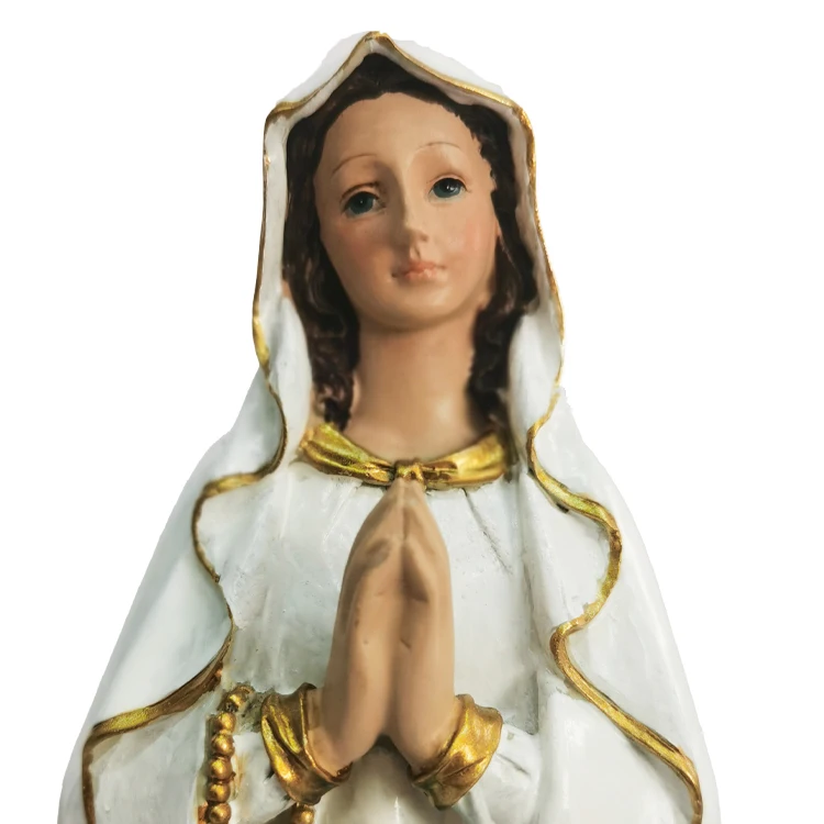 15cm Resin Virgin Mary Statue Lourdes Figurine Religious Sculpture Crafts