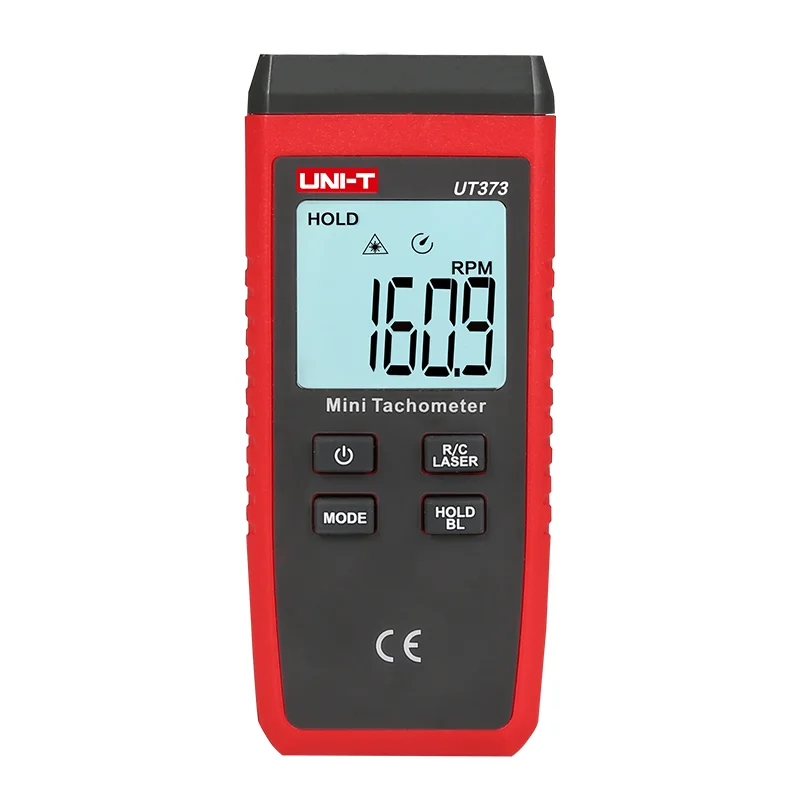 UNI-T UT373 Digital Laser Handheld Tachometer Single Trigger Auto RPM Speed Tester Measurement Meter Non-contact LCD Backlight