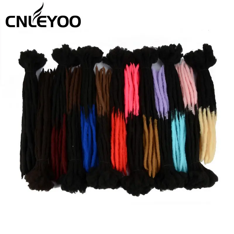 
Wholesale 15 Roots Soft Dread Lock 24 inch Ombre Dread Lock Long Handmade Dread Lock Extension For Men Women Kids 
