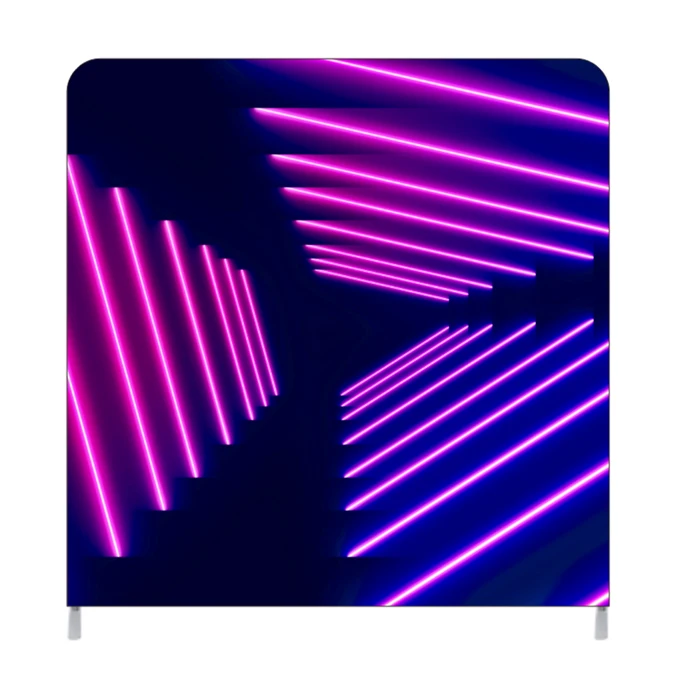 Portable Pop-Up Display Trade Show Booth with Straight Backdrop Tension Fabric Advertising Wall Banner Stand Exhibition Stand