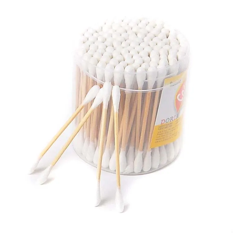 Sterile Point Tip Disposable Ear Pick Wooden Bamboo Cotton Sticks Buds Swab Applicators