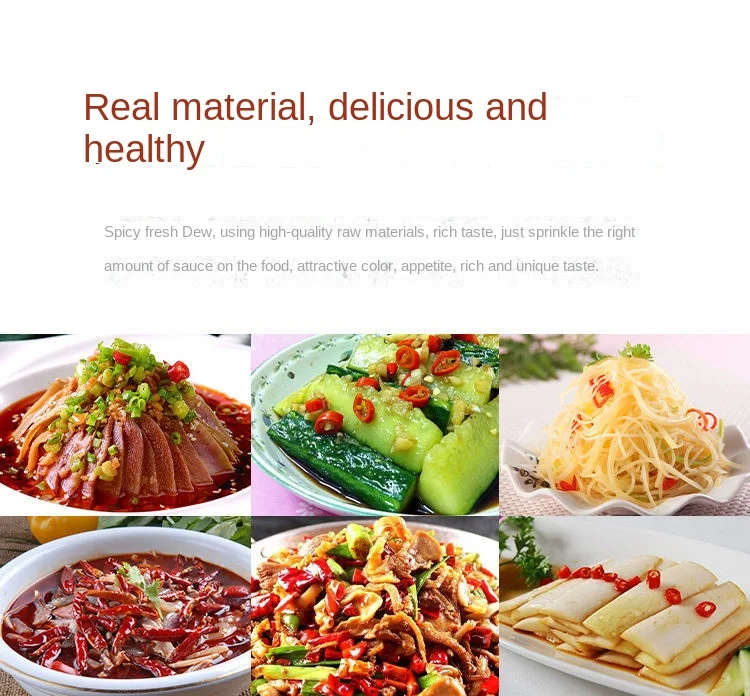Spicy Fresh Dew 400ml*6 Bottles Delicious Chili Sauce Rice Mix Powder A Variety Of Meat Dishes With Natural Sauce