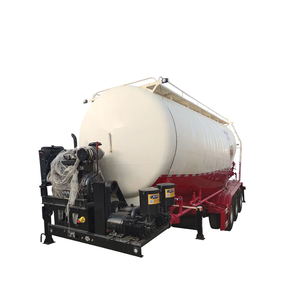 45cbm 50cbm Dry Powder Silo Transport V Shape Bulk Cement Trailer