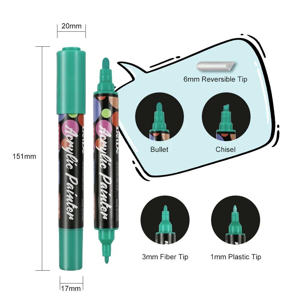 Paint Pens Acrylic Markers for Kids Adults Card Making, Rocks , Wood Slices, Unfinished Wood