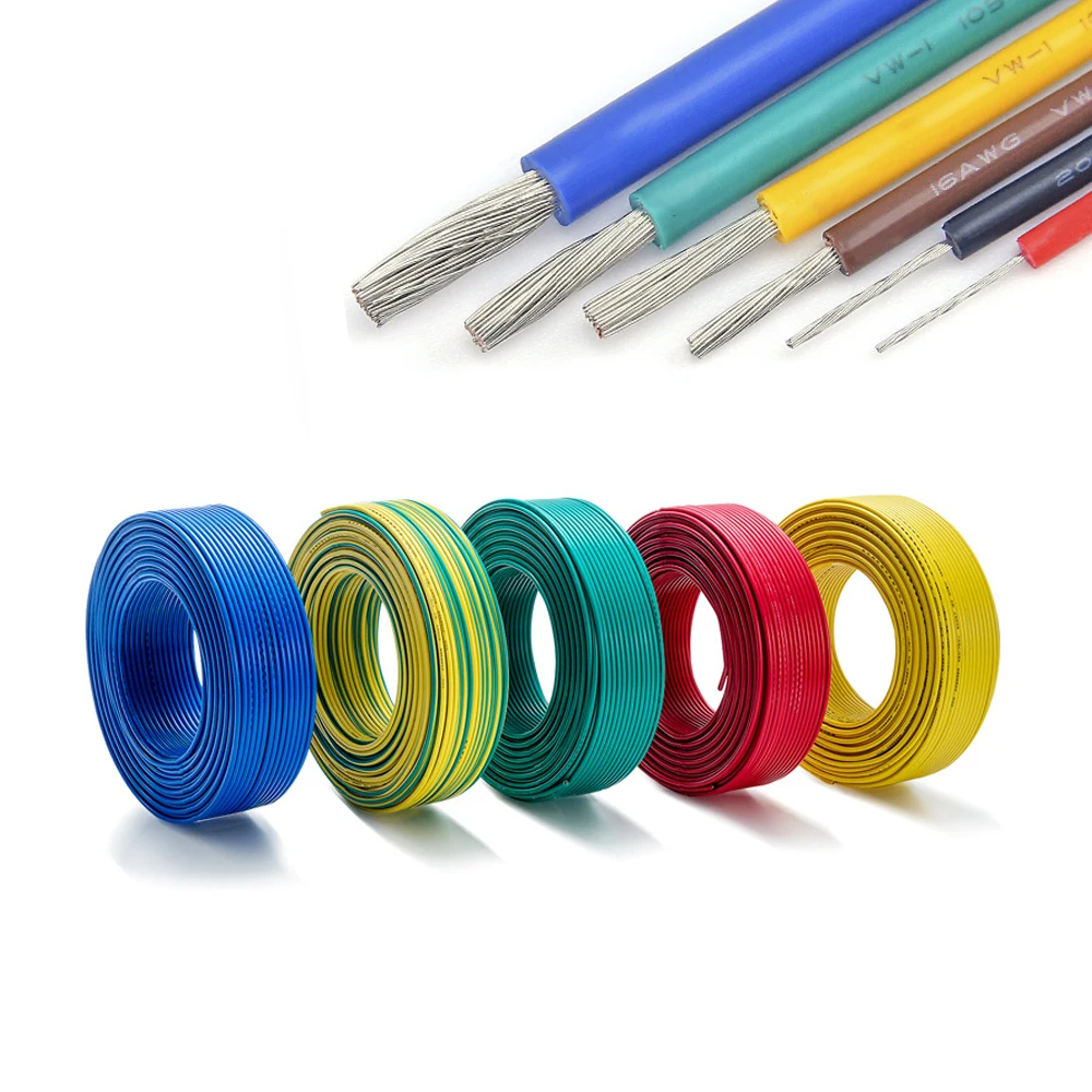 Support OEM ODM 22 Awg Solid Copper UL Stranded  1007 Electric wire 100 meters a Roll hook up Wire