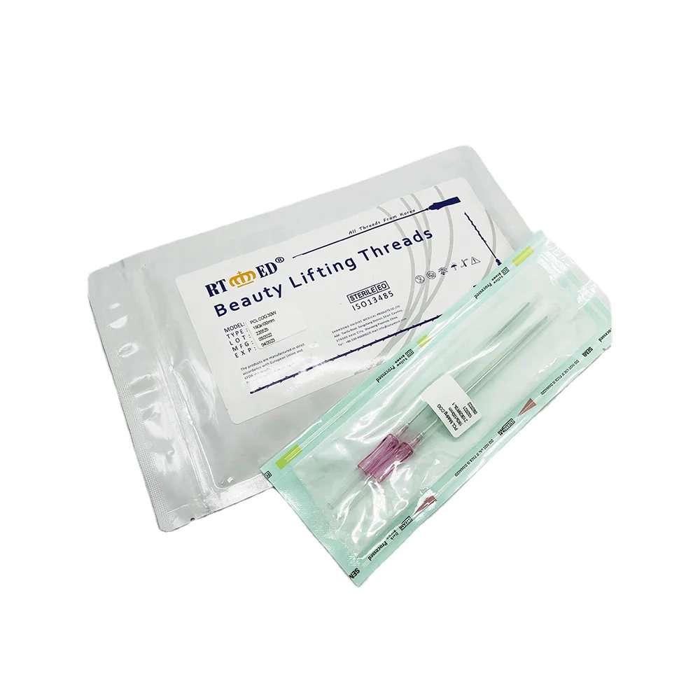 Multi thread 23G 38mm/60mm face lifting polydioxanone v lifting pdo thread suture with filling