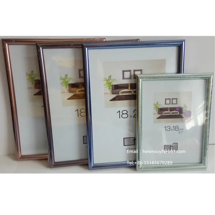 Fine workmanship factory made glass plastic photo frame 10X15 13X18 18X24 15X20 21X29.7 30X40 40x50 CM picture frame