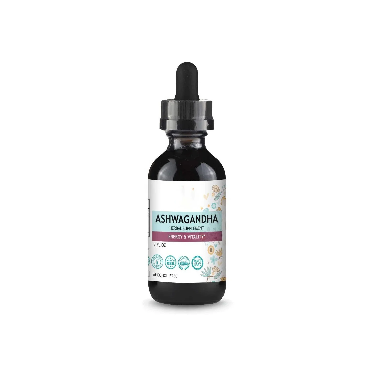Organic Ashwagandha Withania Somnifera Liquid Extract Promoting Stress Relief Brain & Heart Function
